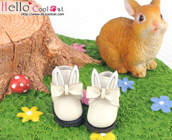 CC かわいいうさ耳付アンクルブーツ ホワイト23-1