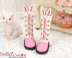 CC かわいいうさ耳付5ホールブーツ ディープピンク25-4