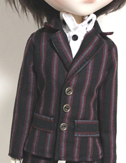 HS ストライプジャケット赤系/イスルサイズ ho055