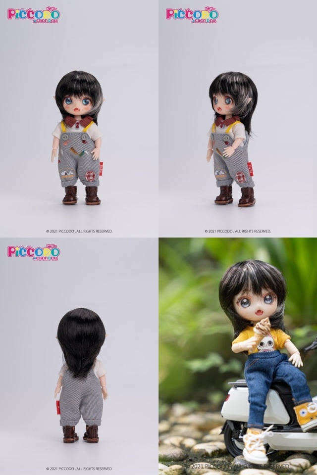 4.5～5インチ PICCODO ドール用ウィッグ マレット