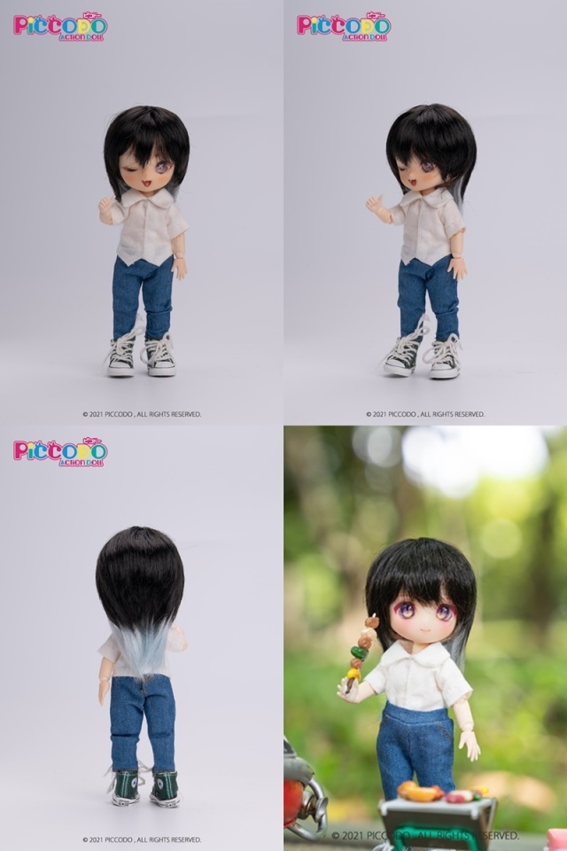 ドールウィッグ 5inch ねんどろいど ピコドー PICCODO ドール用ウィッグ 姫カット (ライトブルー)【65816159