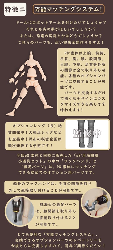 PICCODO BODY8 PLUS デフォルメドールボディ PIC-D003