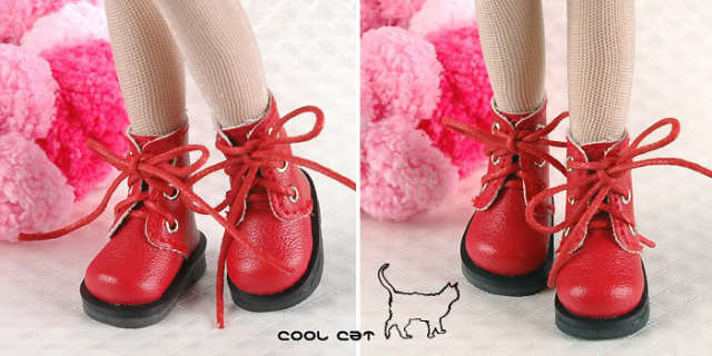 coolcat 編上げショートブーツ/白15-03