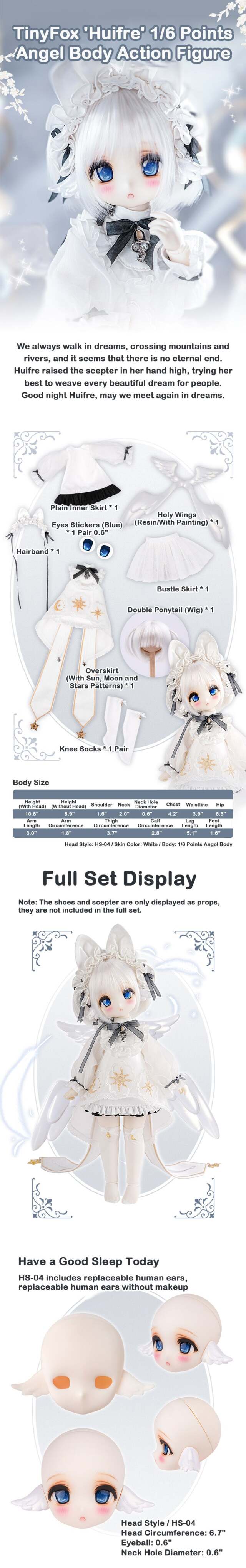 TinyFox フィフレ 'Huifre' 1/6 Points Angel Body Action