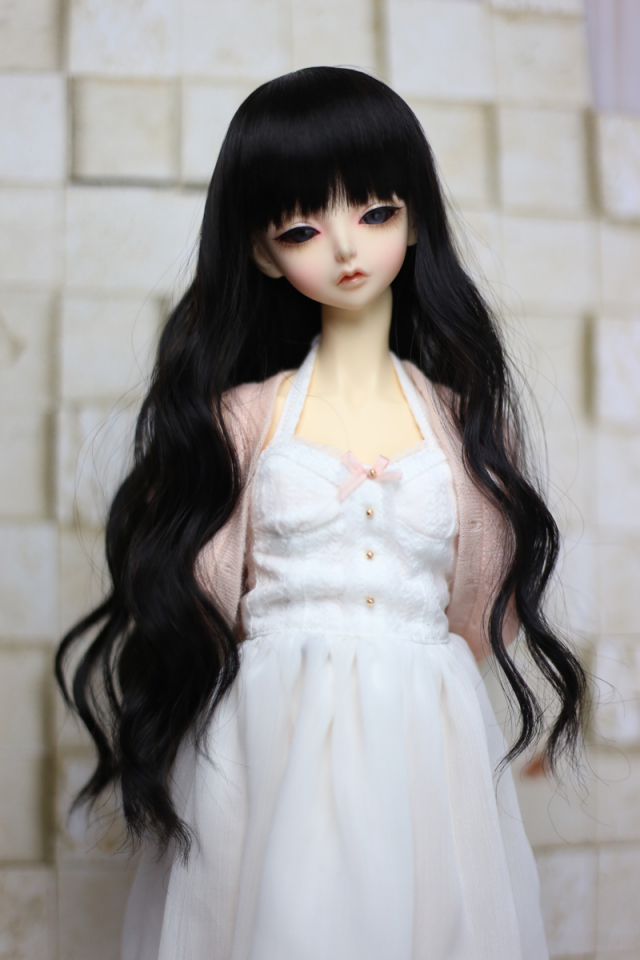 ドール用ウィッグ 】9インチ ピンク 目安サイズMDD/DD/SD <Doll wig 9inch Pink> - poppy - BOOTH 9インチ〜10インチ ドール ウィッグ 銀系 ロング