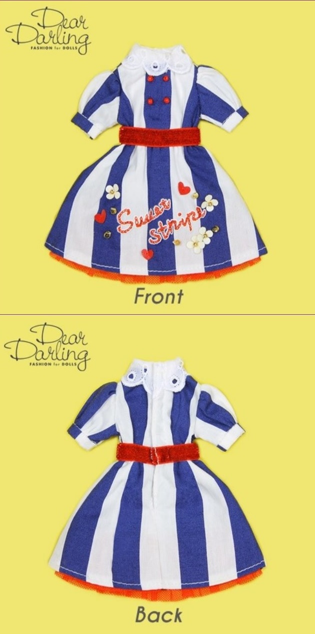 Dear Darling fashion for dolls「sandy ストライプワンピースセット」