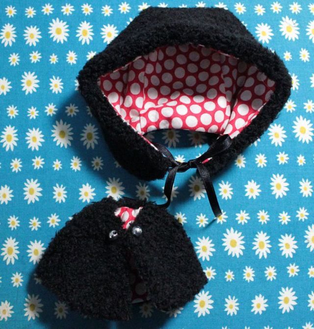 HS ドレスキット／もこもこケープ+ボンネット[dk013]