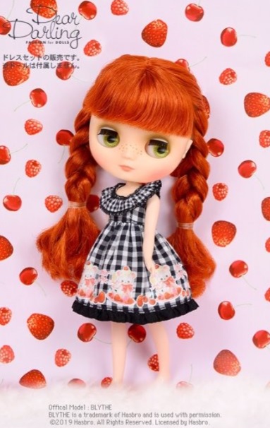 国内発送/ギフトOK☆Since Then☆チェック柄 ミディ ワンピース ミディブライスサイズ Dear Darling fashion for dolls「MAKI
