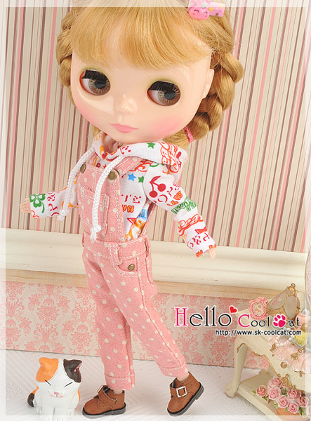 DDRベア ピンクのオーバーオール