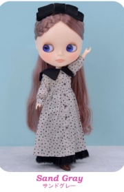 Dear Darling fashion for dolls ビッグカラーシャツワンピースセット サンドグレイ 22cmドールサイズ