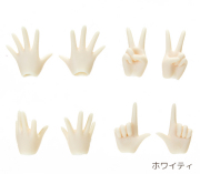 OBITSU24 用 ハンドパーツセットA ホワイティ 24AC-FP01W