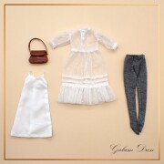 27cmドットチュールワンピースドレスセット  GMDC27-5