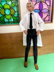 5％OFF PetWORKS 六分の一男子図鑑　B2405 Dr.ナイン セット（ヌードドール+白衣+靴セット）