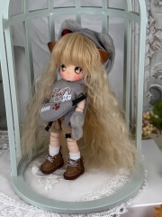 オビツ21　花かごの小部屋　猫　ドール　1/6　カスタムヘッド　オビツ22 Yahoo!オークション - 1/6カスタムヘッド(オビツ21植毛ヘッド
