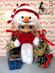 CCTプチブライスサイズスノーマンドレスcp103