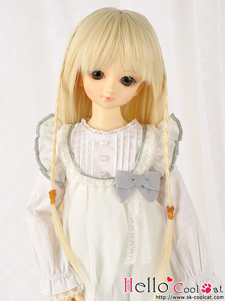 7～8インチCC耐熱ウィッグロング パウダーゴールドNC-1520PGD