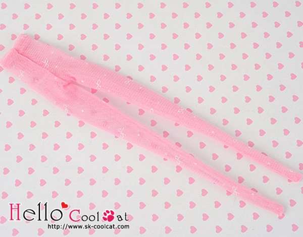 coolcat ブライス、DALサイズ リボン柄ストッキングBP-76Nピンク