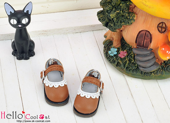 coolcat レースストラップ シューズ ブラウン 08-02