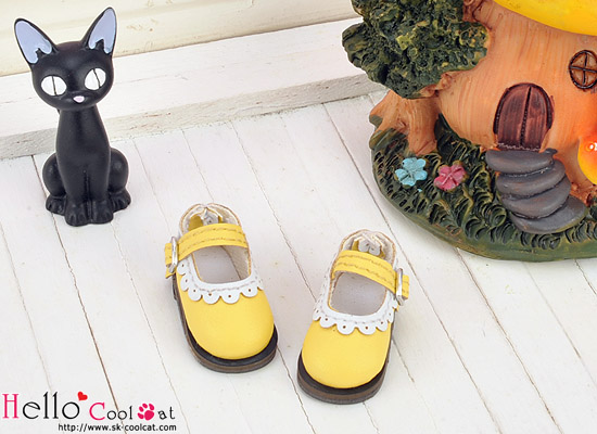 coolcat レースストラップ シューズ イエロー 08-05