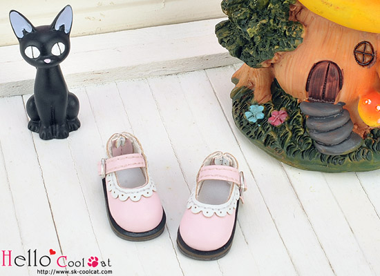 coolcat レースストラップ シューズ ピンク 08-06