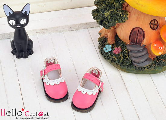 coolcat レースストラップ シューズ ディープピンク 08-08