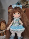 花かごの小部屋 LRヘッド  Catalina もこもこ！でピカピカ！でちゅ☆  ブルー