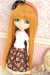 CC 花柄 ロングスカート ブラウン PF-1