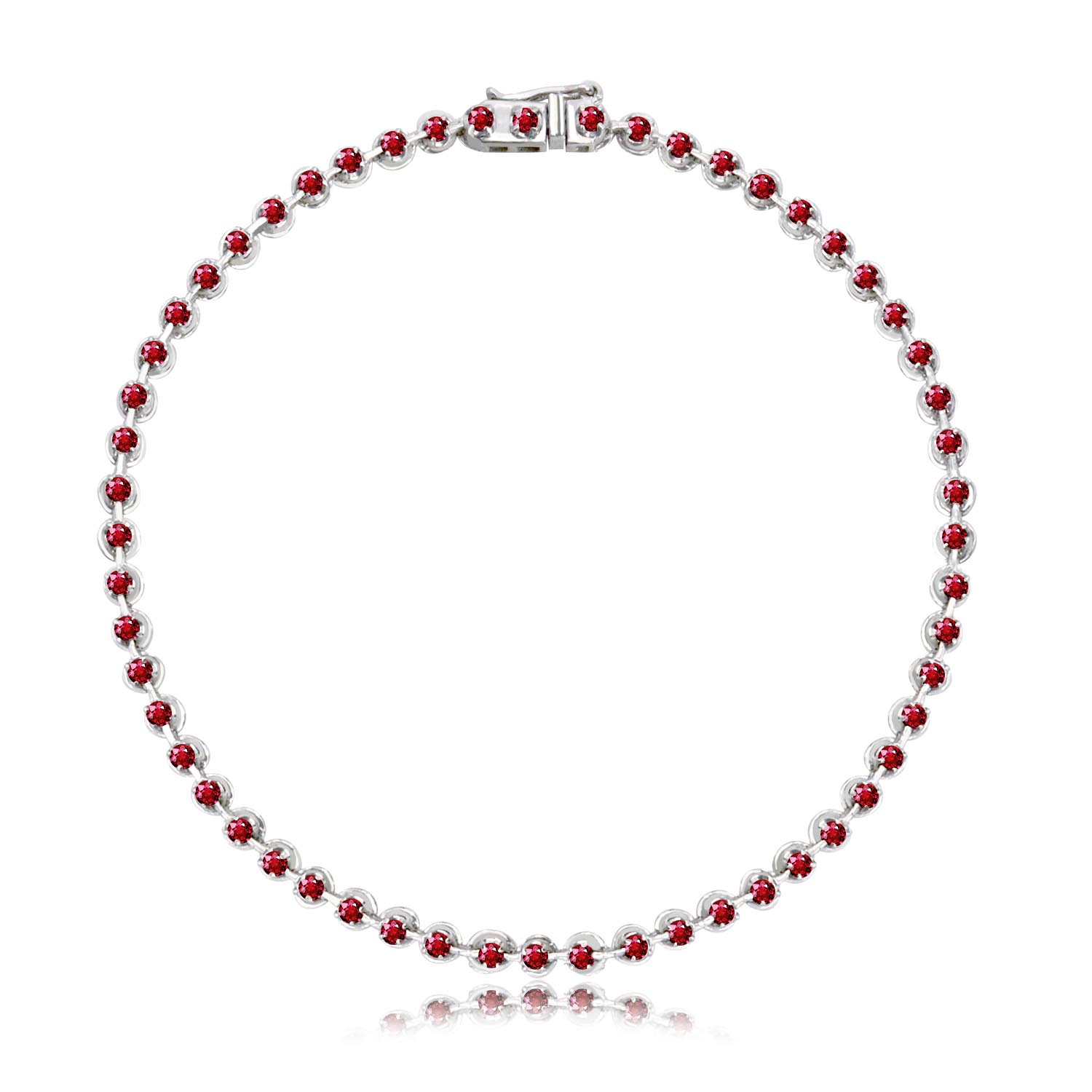 ブレスレット ルビー テニスブレスレット 56石 1.0ct プラチナ PT900 lb37-0004