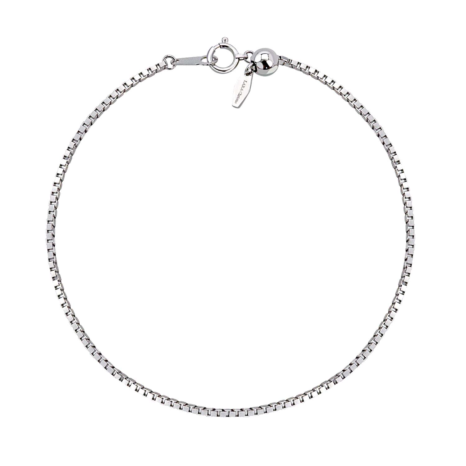 チェーン  ブレスレット ベネチアン1.5φ 幅 約 1.4mm pt850 プラチナ