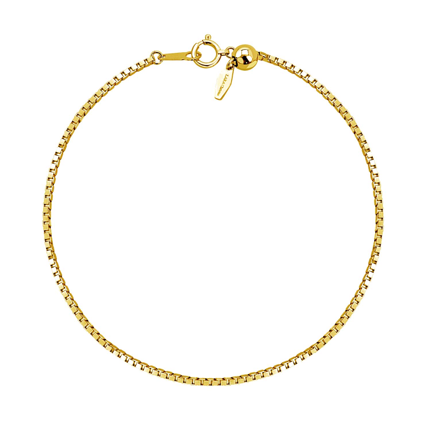 チェーン  ブレスレット ベネチアン1.5φ 幅 約 1.4mm K18 ゴールド