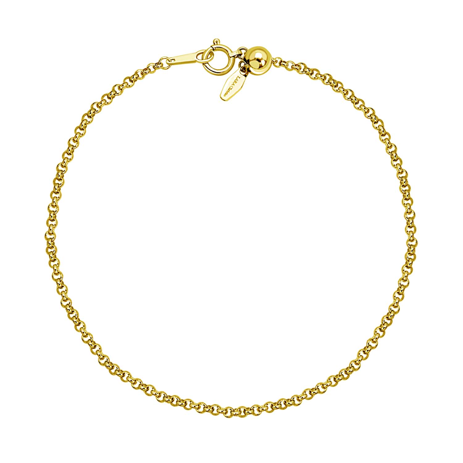 チェーン  ブレスレット ロールチェーン 幅 約 1.9mm K18 ゴールド