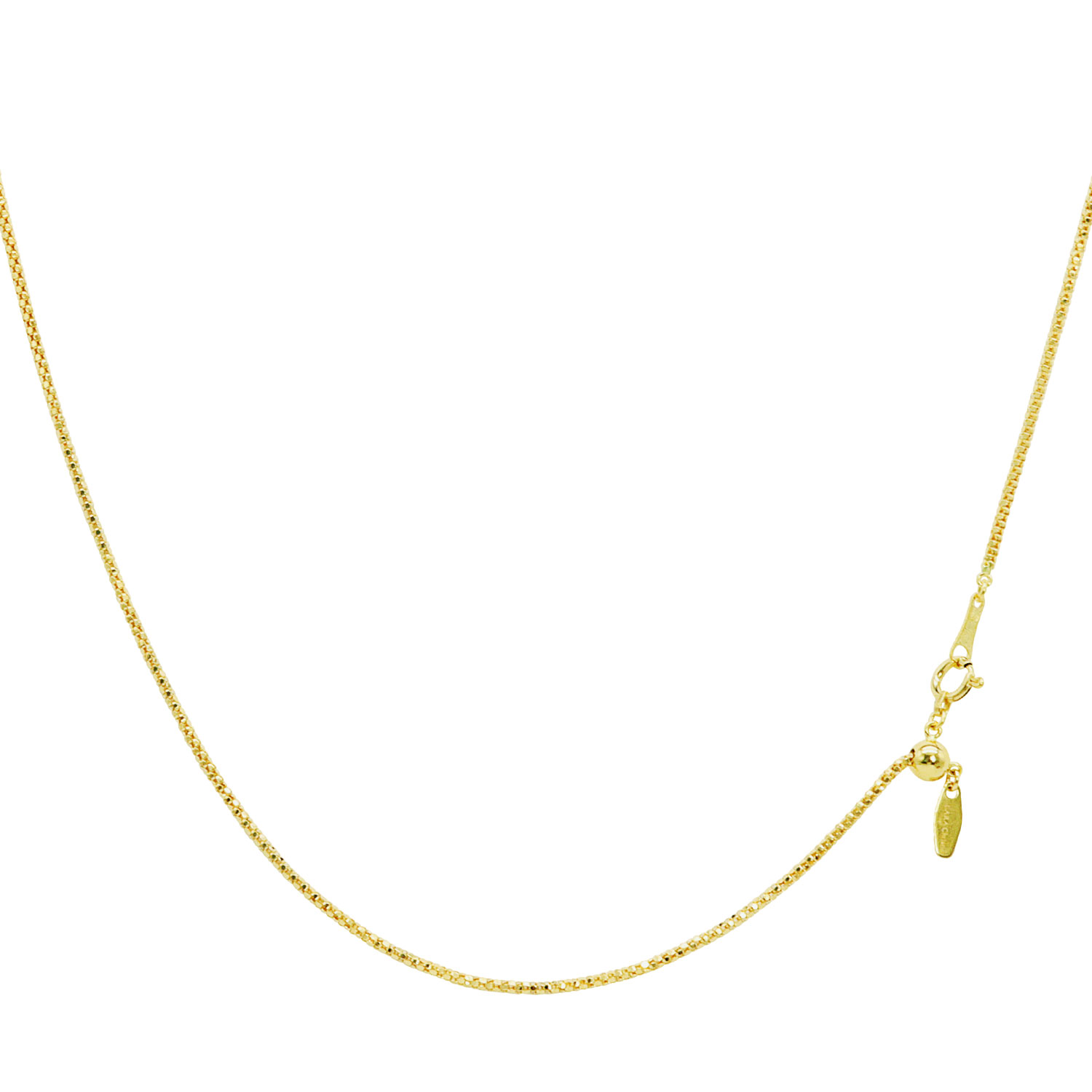 ゴールド チェーン ネックレス 18金 K18 シーベリー 幅 1.2mm 約 2.9g 最長 45cm 長さ調整可能 lc97-0029