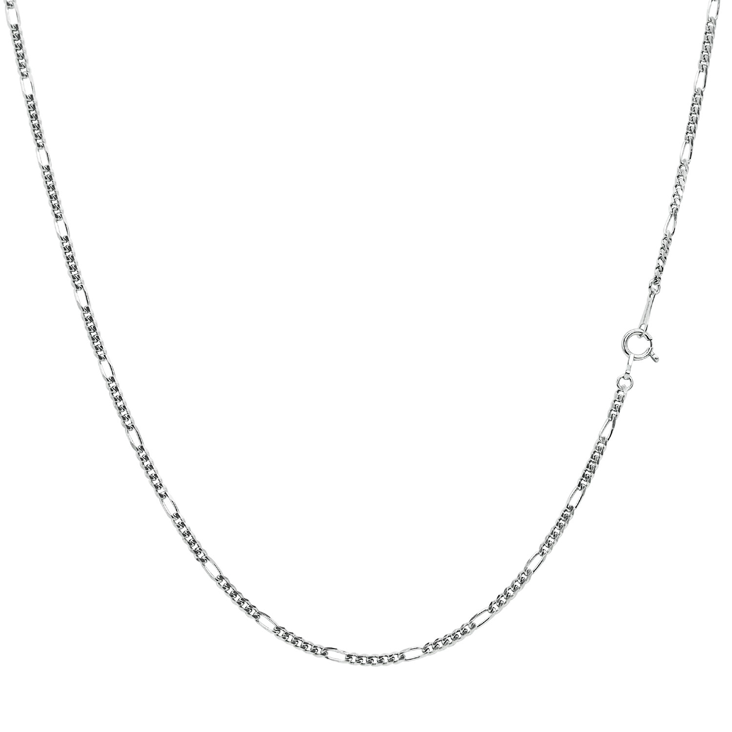 ネックレス チェーン フィガロ 幅 2mm pt850 プラチナ 約 7.28g 長さ 45cm lc97-0041-pt-45