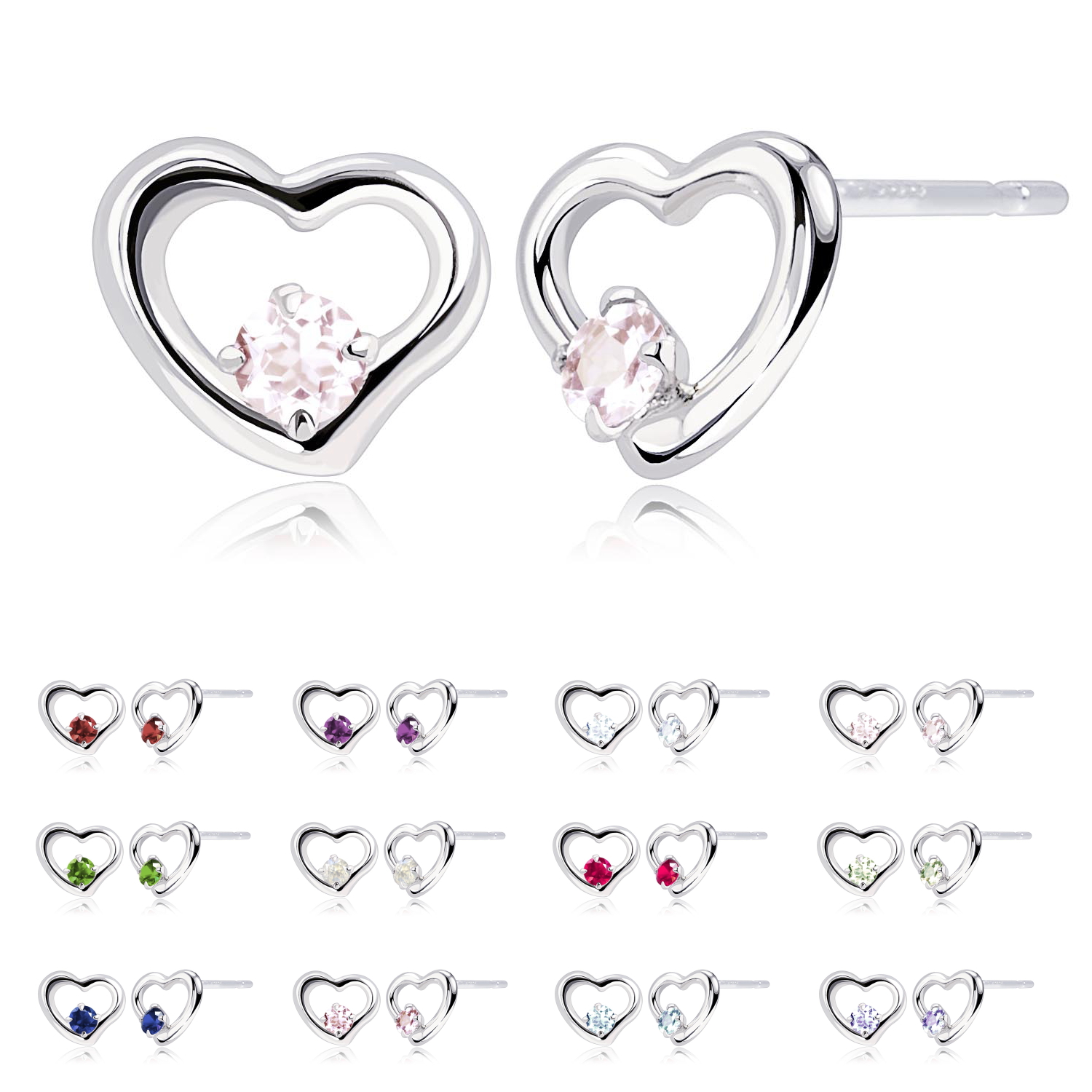 [ ララクリスティー ] ピアス プティ レディース オープンハート 12 誕生石 le102-0002