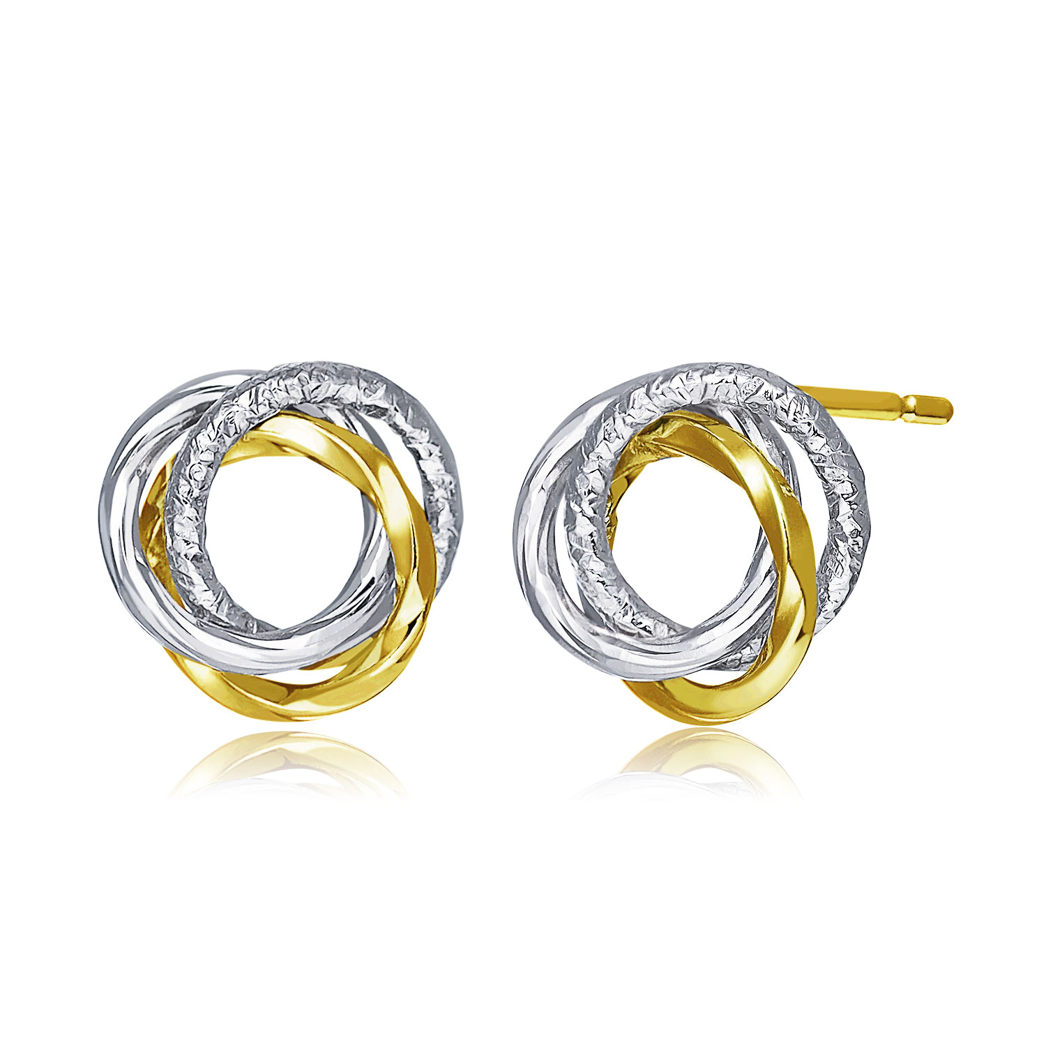 ピアス 18金 レディース プラチナ スタッドピアス プラチナ PT900 ゴールド K18 三つ巴 パイプ 地金