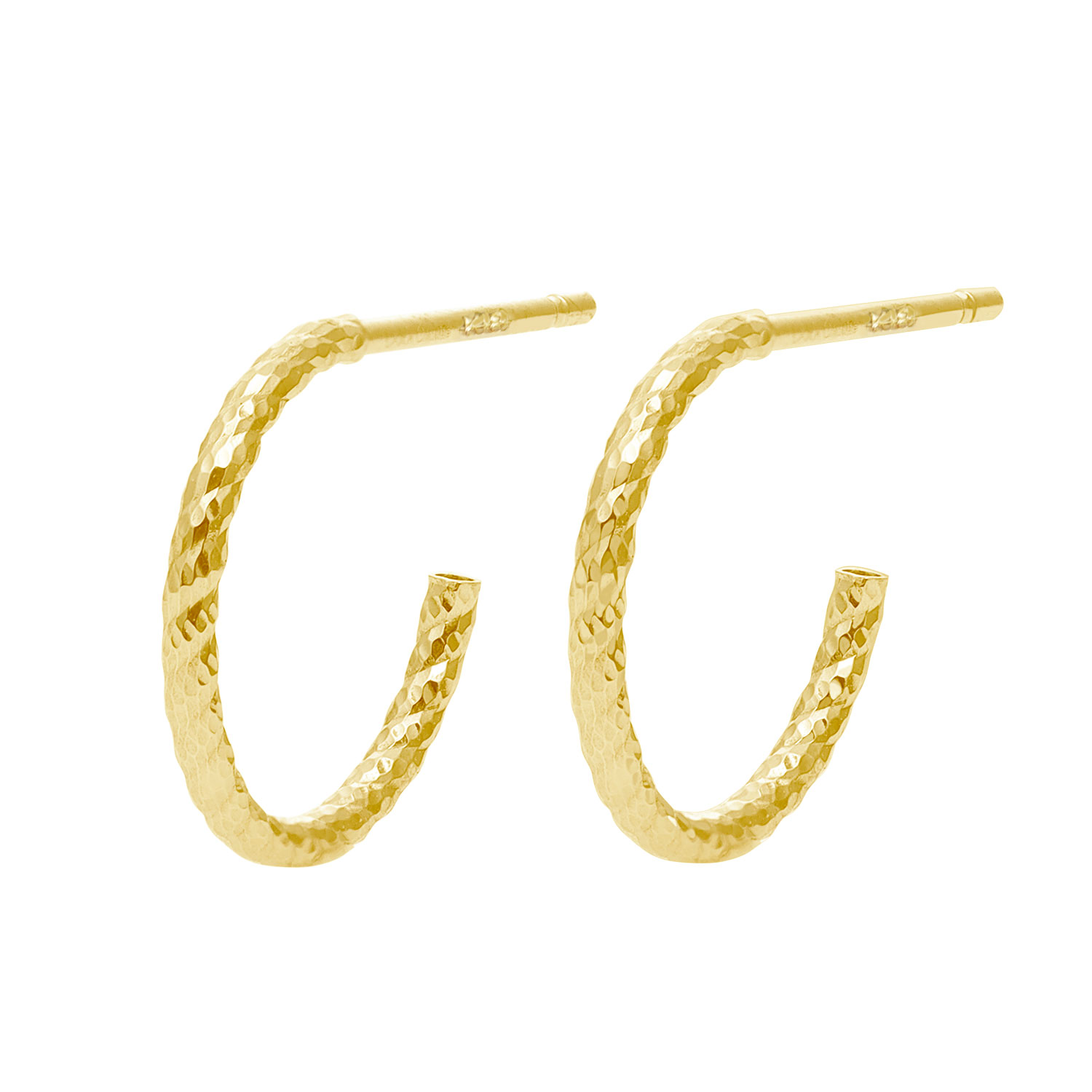 ピアス レディース 18金 地金 中空 フープピアス K18 ゴールド