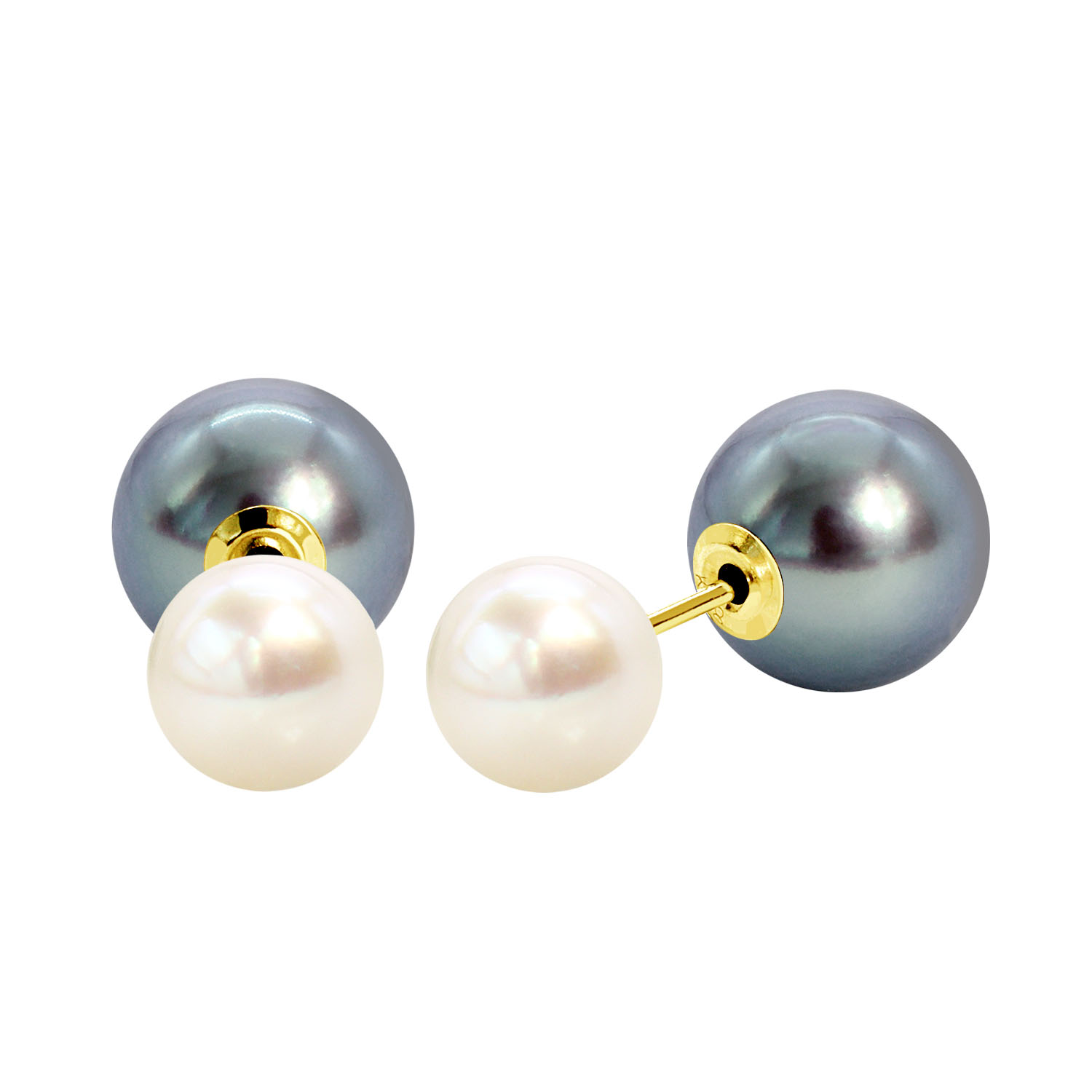 ピアス レディース アコヤ真珠 5.5-7.8mm 計 4珠 バックキャッチ le107-0001