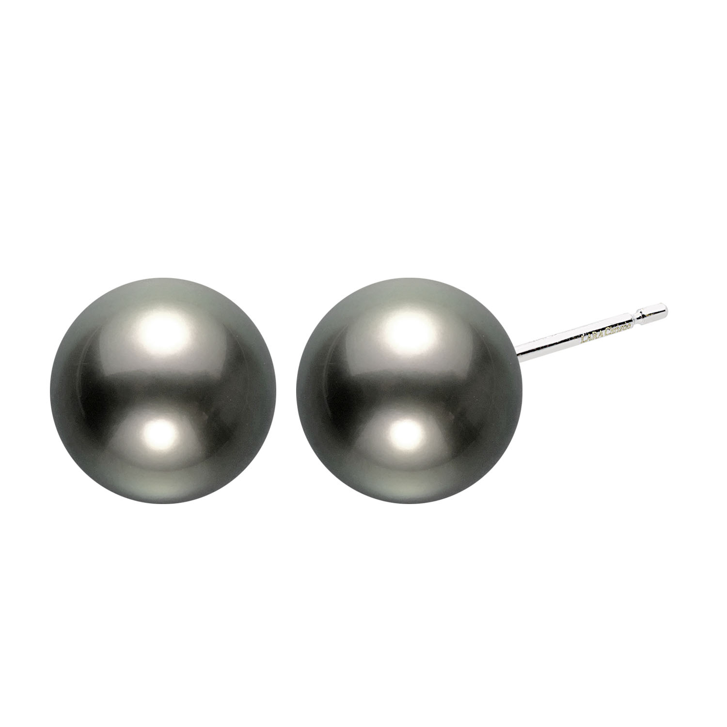 ピアス レディース 黒蝶真珠 10mm UP 両耳 2珠 パール 鑑別書付き le107-0005