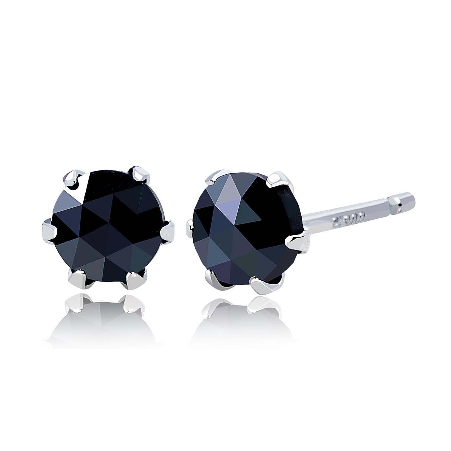 ピアス ブラック ダイヤモンド 1粒 計 0.3ct le56-0005