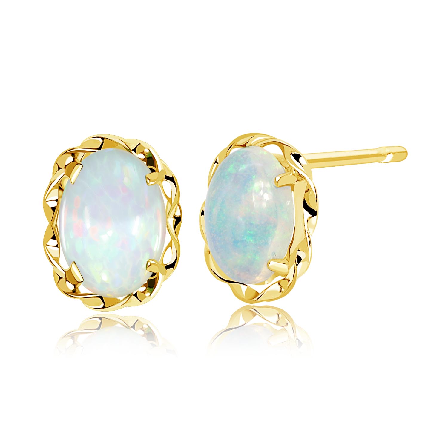 ピアス レディース オパール 0.5ct PT900 K18 ゴールド le56-0026