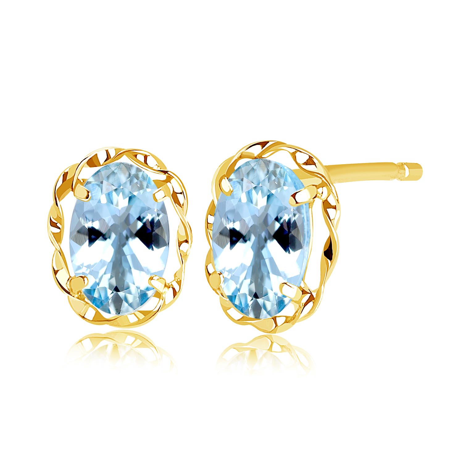 ピアス レディース アクアマリン 計0.5ct PT900 K18 18金 ゴールド le56-0028