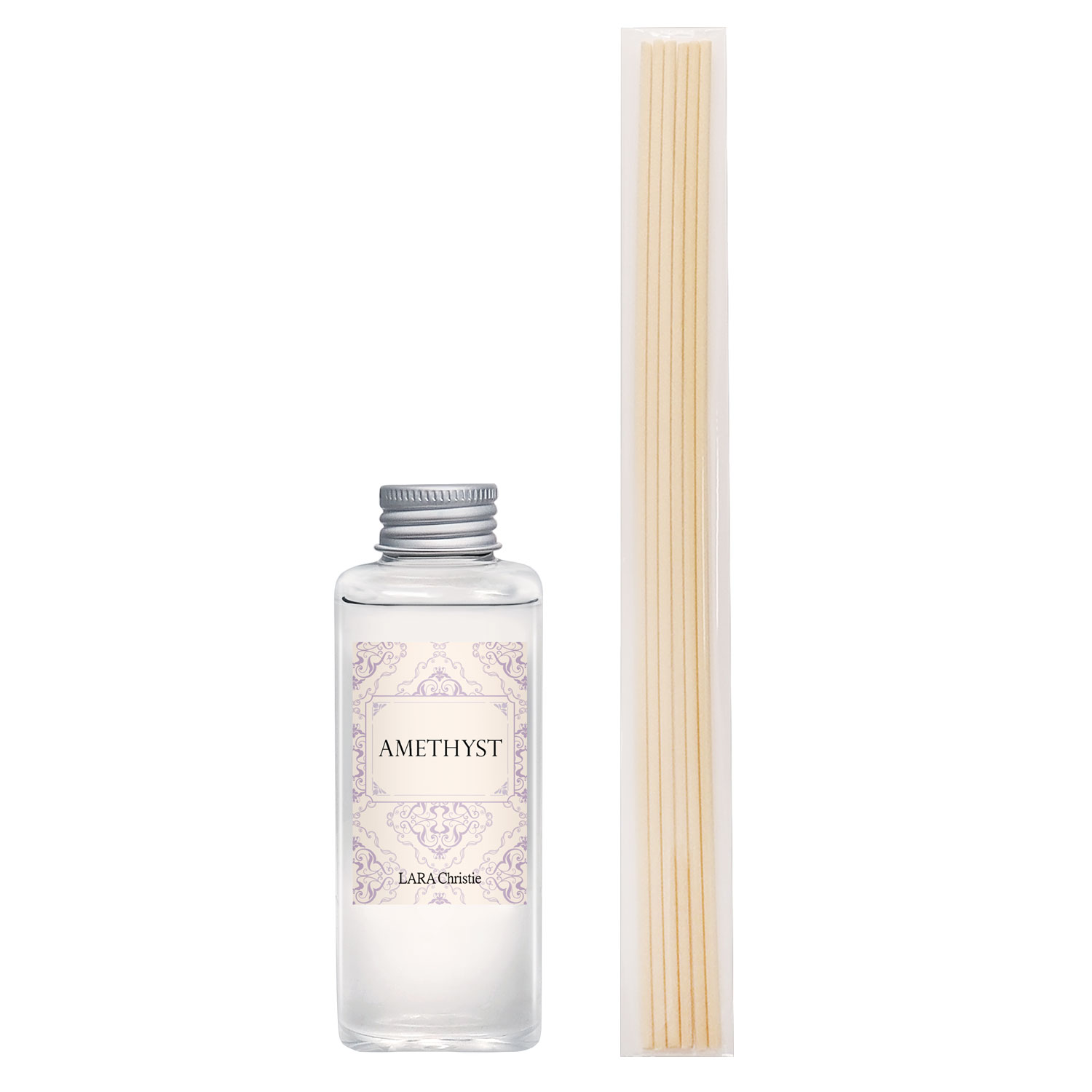 リードディフューザー Selene CALM NIGHT アメジスト レモングラス ラベンダー 150mL 詰め替え ルームフレグランス 芳香剤 室内用