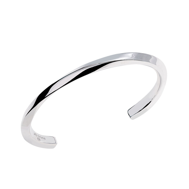バングル レディース シンプル ひねり デザイン シルバー925 [ WHITE