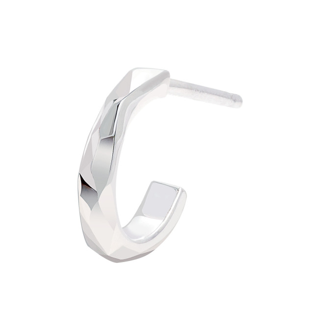 ピアス レディース ハーフ フープ シルバー925 [ WHITE Label ] e14054-w