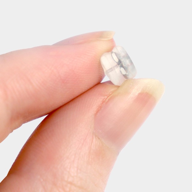 ピアスキャッチ シリコンダブルロック 1ペア(2個入り) 