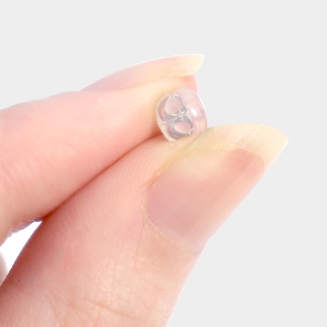 ピアスキャッチ シリコンダブルロック 1ペア(2個入り) 