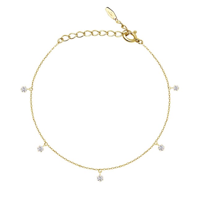 ベイビーズ ブレス ブレスレット ダイヤモンド 0.15ct プラチナ PT900 ゴールド 18金 K18 lb51-0001