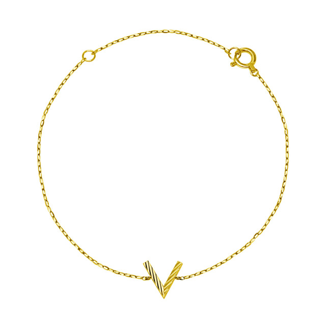 ブレスレット レディース プラチナ 地金 V デザイン