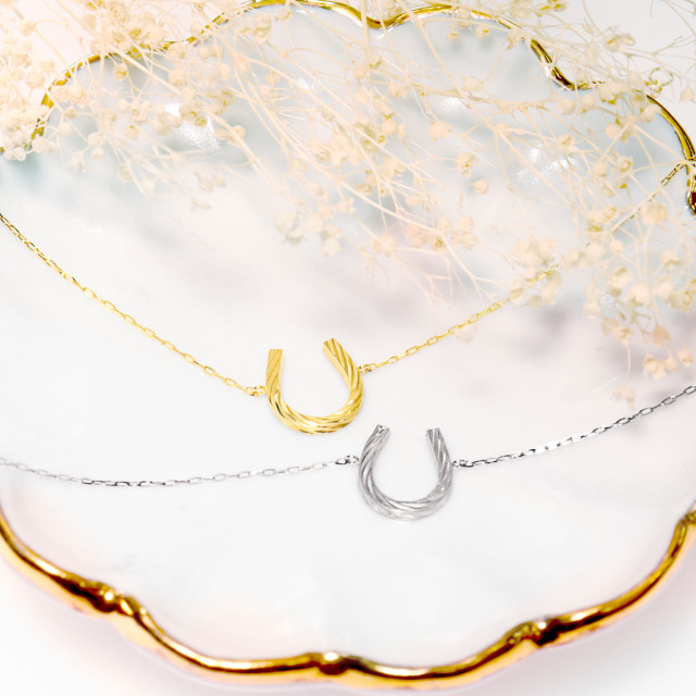 ブレスレット レディース プラチナ 地金 馬蹄