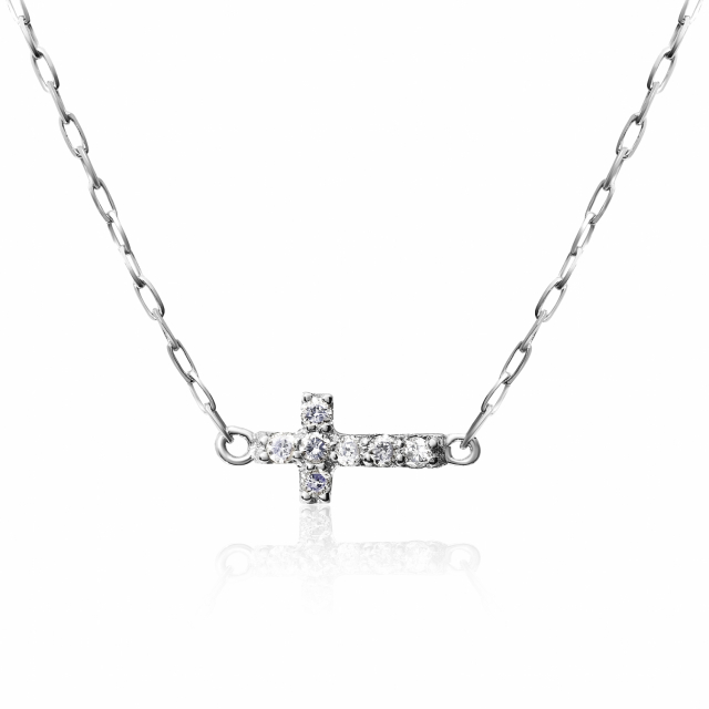 ブレスレット ダイヤモンド 0.05ct パヴェ クロス 2way pt900